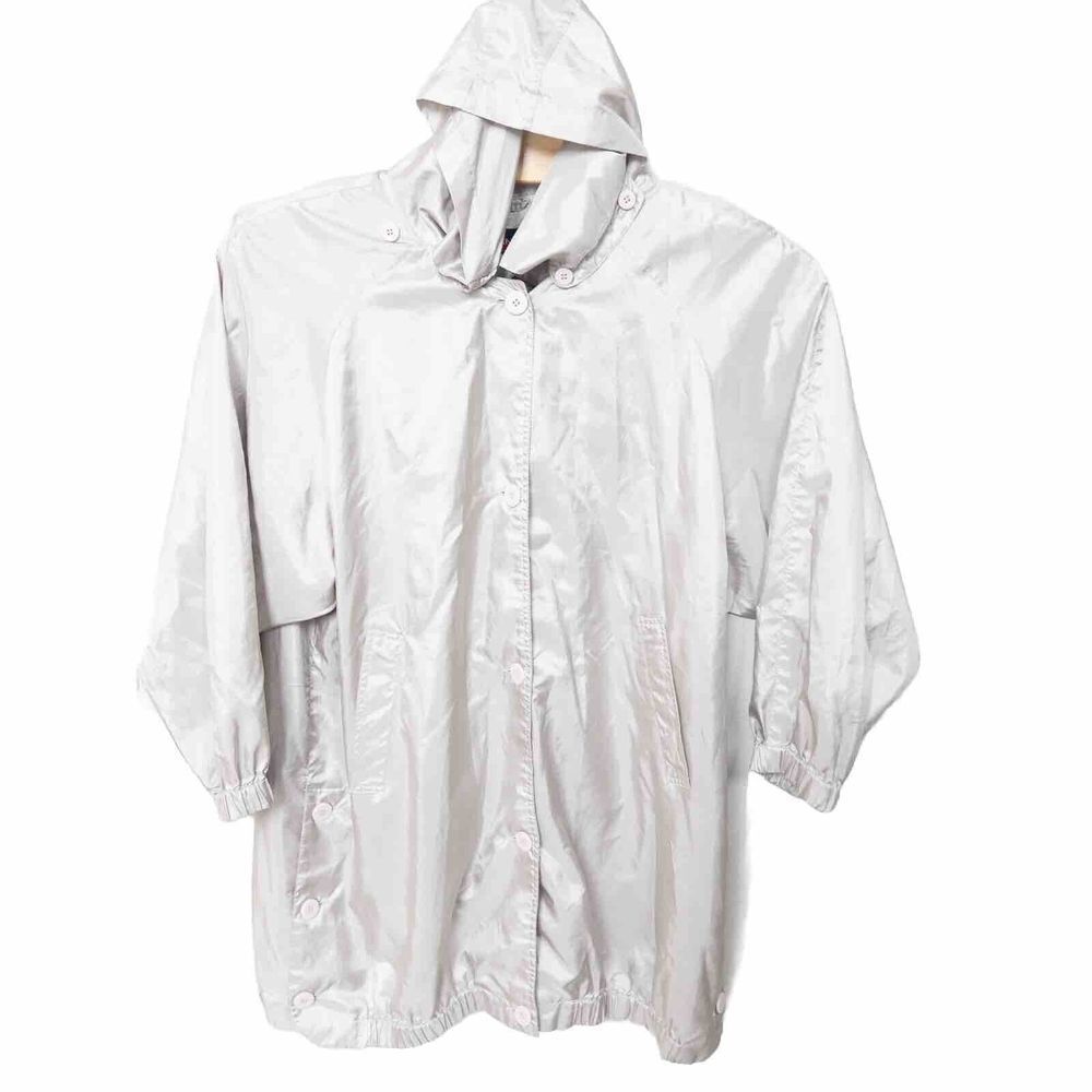 Vintage 90’s Alorna Womens Hooded Coat Button Poncho‎ Style Sz 15/16